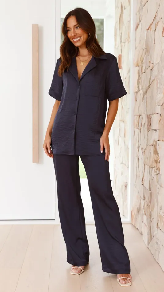 Billy J Sets Women Courtney Pants 8211 Navy