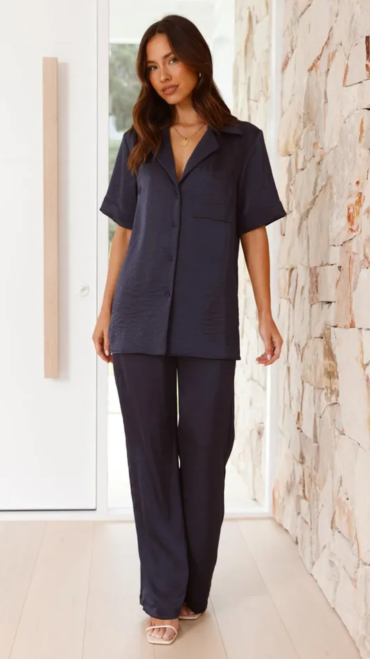 Billy J Sets Women Courtney Pants 8211 Navy