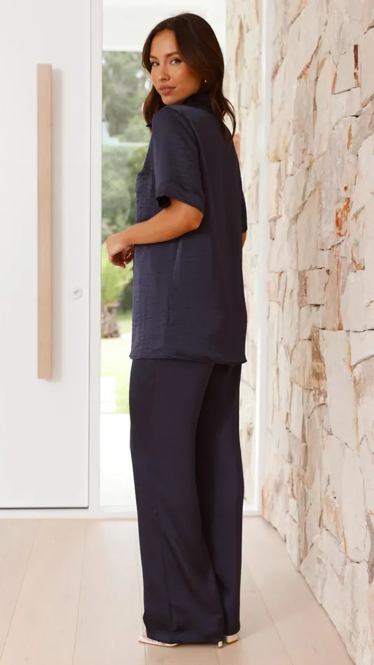 Billy J Sets Women Courtney Pants 8211 Navy