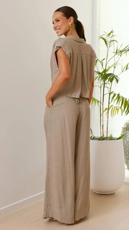 Billy J Sets Women Haku Pants 8211 Sandstone