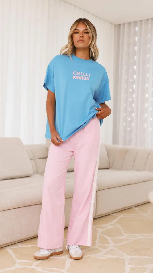 Billy J Tops Women Chilli Margs Top and Pants Set 8211 BluePink