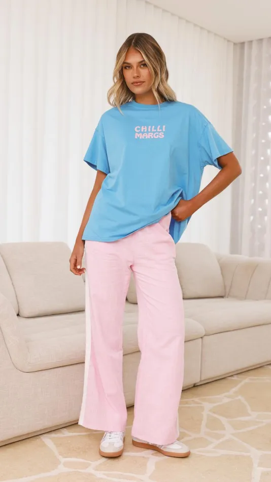 Billy J Tops Women Chilli Margs Top and Pants Set 8211 BluePink