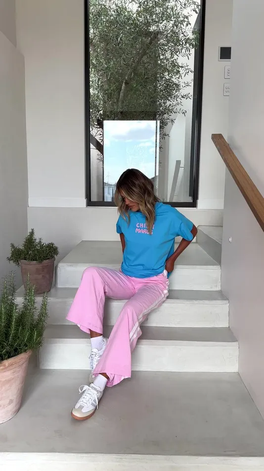 Billy J Tops Women Chilli Margs Top and Pants Set 8211 BluePink