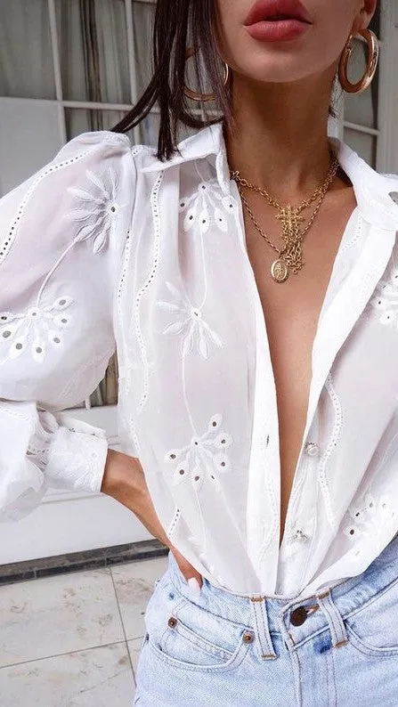 Billy J Tops Women Elise Blouse 8211 White Billy J Tops Women Elise Blouse 8211 White