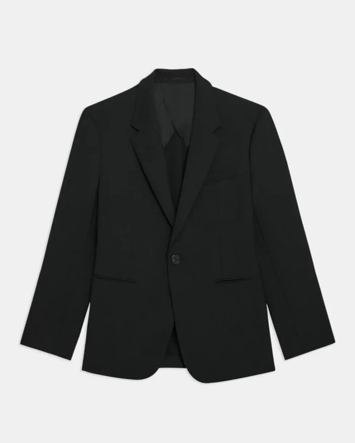 Blazers Jackets Men Theory Blazer In Wool Gabardine Black Blazers Jackets Men Theory Blazer In Wool Gabardine Black