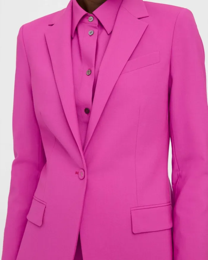 Blazers Jackets Women Theory Staple Blazer In Good Wool Carnation Blazers Jackets Women Theory Staple Blazer In Good Wool Carnation
