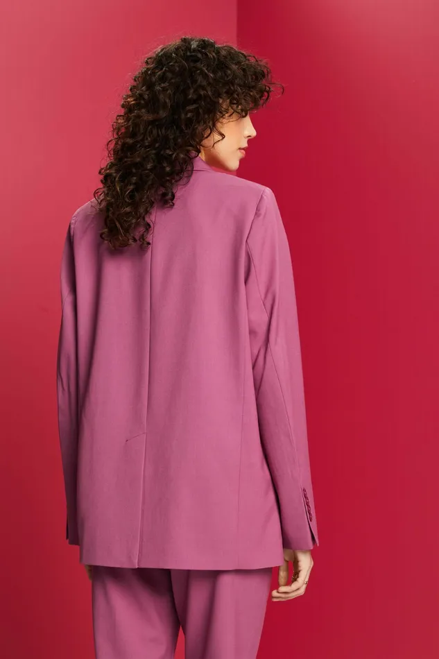 Blazers Women Esprit DoubleBreasted Blazer Violet