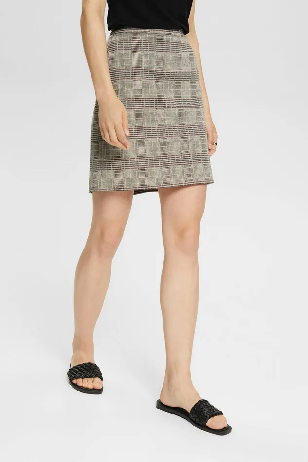 Blazers Women Esprit Plaid Mini Skirt Ice