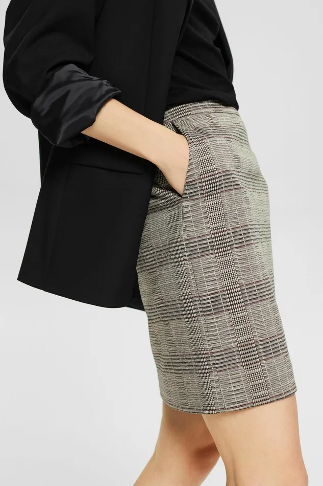 Blazers Women Esprit Plaid Mini Skirt Ice