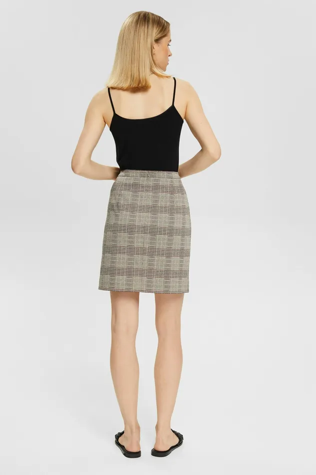 Blazers Women Esprit Plaid Mini Skirt Ice