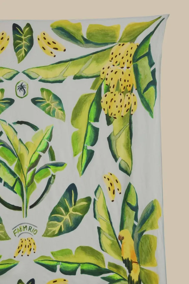 Blue Summer Foliage Scarf Women FARM Rio Gifts Blue Summer Foliage Scarf Women FARM Rio Gifts
