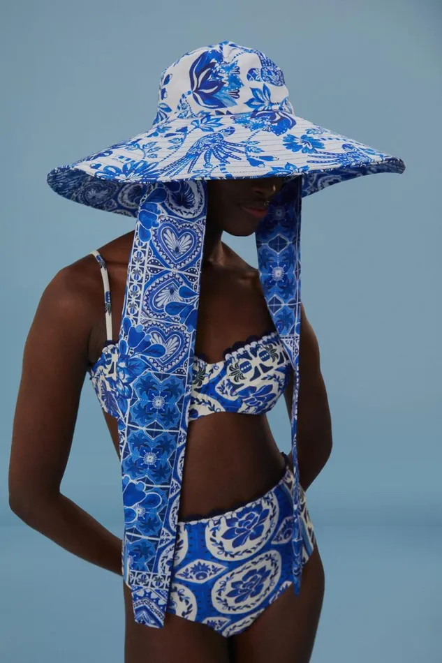 Blue Tile Dream Bucket Hat Women FARM Rio Hats