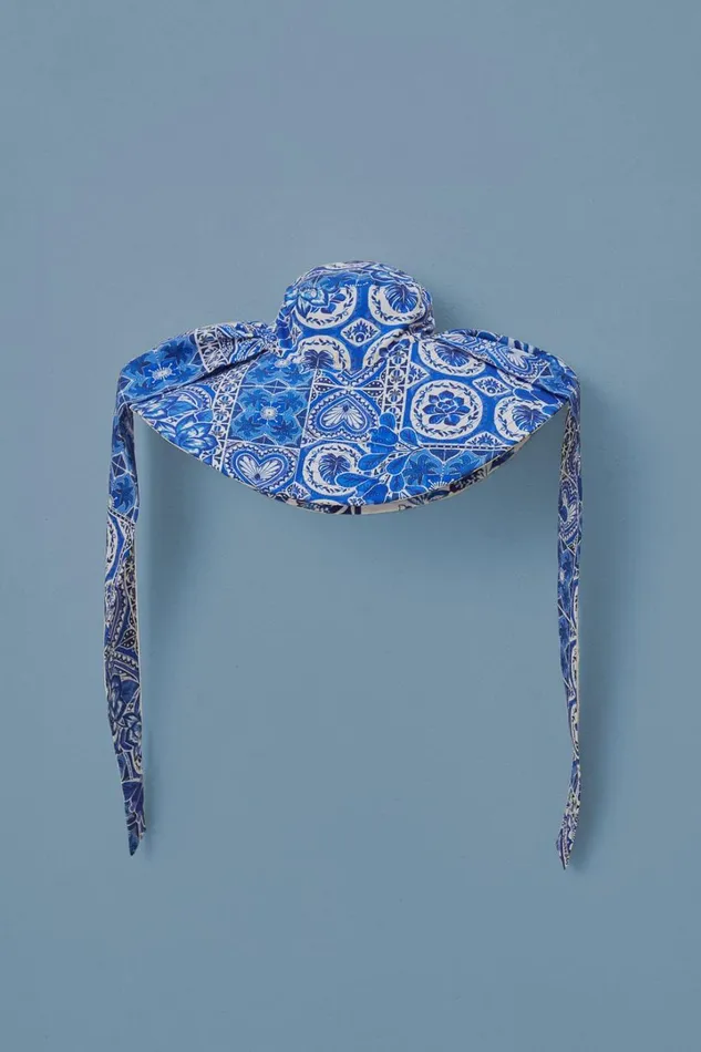 Blue Tile Dream Bucket Hat Women FARM Rio Hats