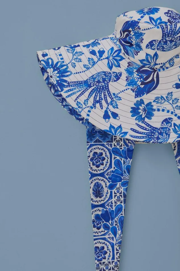 Blue Tile Dream Bucket Hat Women FARM Rio Hats