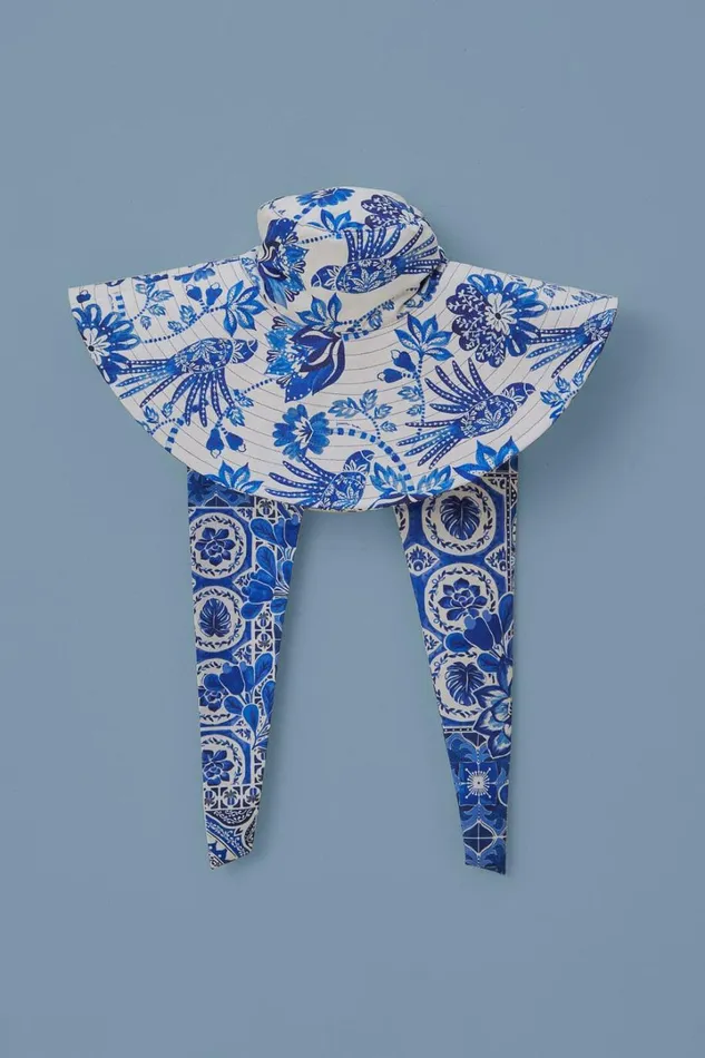 Blue Tile Dream Bucket Hat Women FARM Rio Hats
