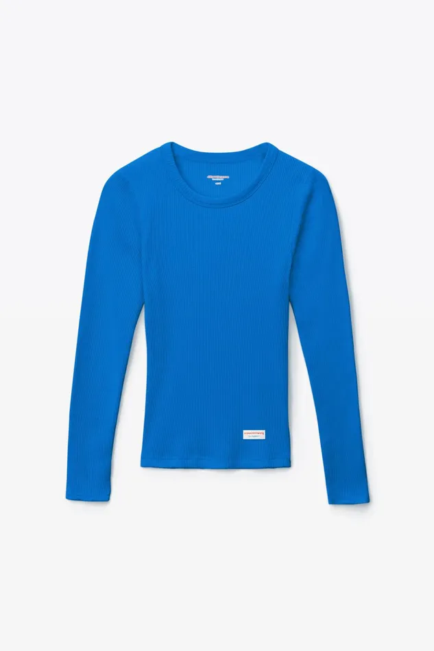 Bodywear Alexander Wang LongSleeve Tee In Ribbed Cotton Jersey