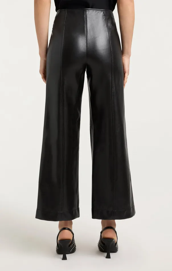 Bottoms Cinq Sept Women Vegan Leather Azure Pant Black