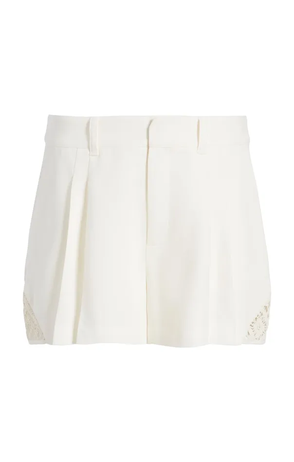 Bottoms Crochet Lace Corinna Short Ivory 8211 Cinq Sept Women