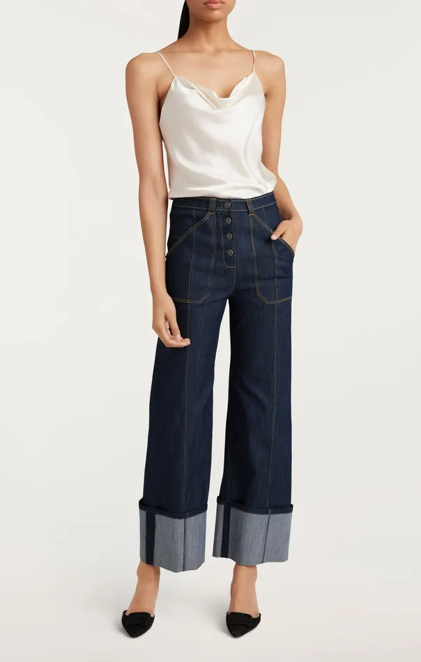 Bottoms Cuffed Benji Pant Indigo Cinq Sept Women