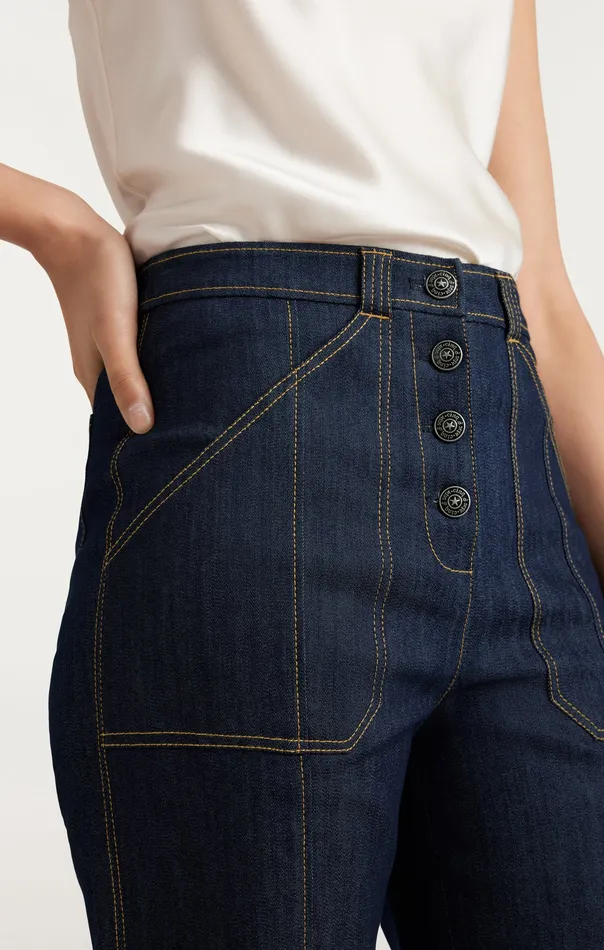 Bottoms Cuffed Benji Pant Indigo Cinq Sept Women
