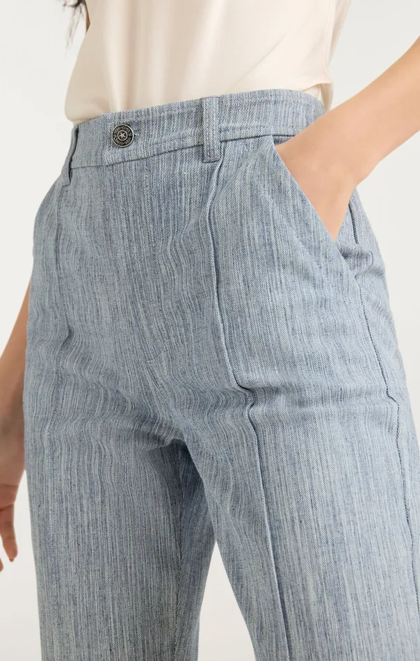 Bottoms Women Cinq Sept Evelyn Pant IndigoWhite