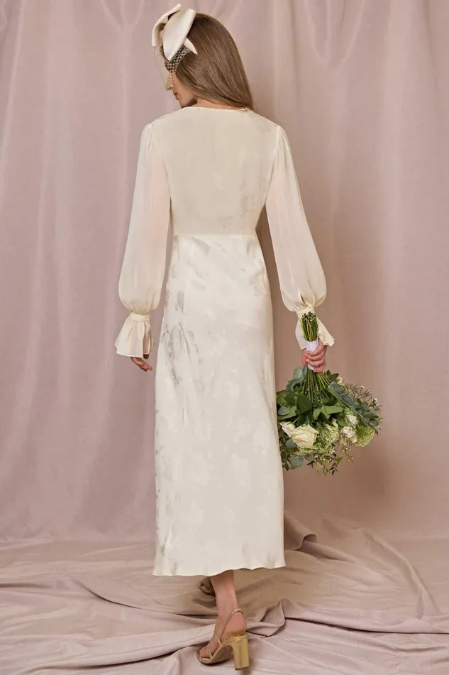 Bridal Women RIXO Aoife Poppy Jacquard Cream Bridal Women RIXO Aoife Poppy Jacquard Cream