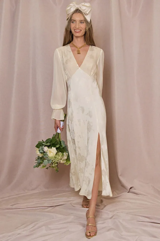 Bridal Women RIXO Aoife Poppy Jacquard Cream Bridal Women RIXO Aoife Poppy Jacquard Cream