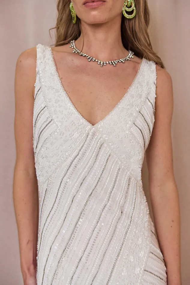 Bridal Women RIXO Moniq Geo Embellishment Ivory Bridal Women RIXO Moniq Geo Embellishment Ivory