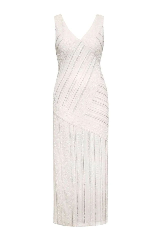 Bridal Women RIXO Moniq Geo Embellishment Ivory Bridal Women RIXO Moniq Geo Embellishment Ivory