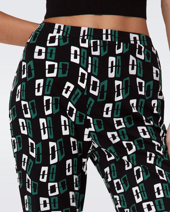 Brooklyn Pants Black Chain Spots Women DVF Pants and Shorts
