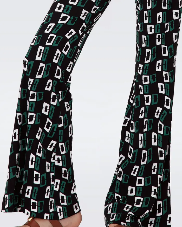 Brooklyn Pants Black Chain Spots Women DVF Pants and Shorts