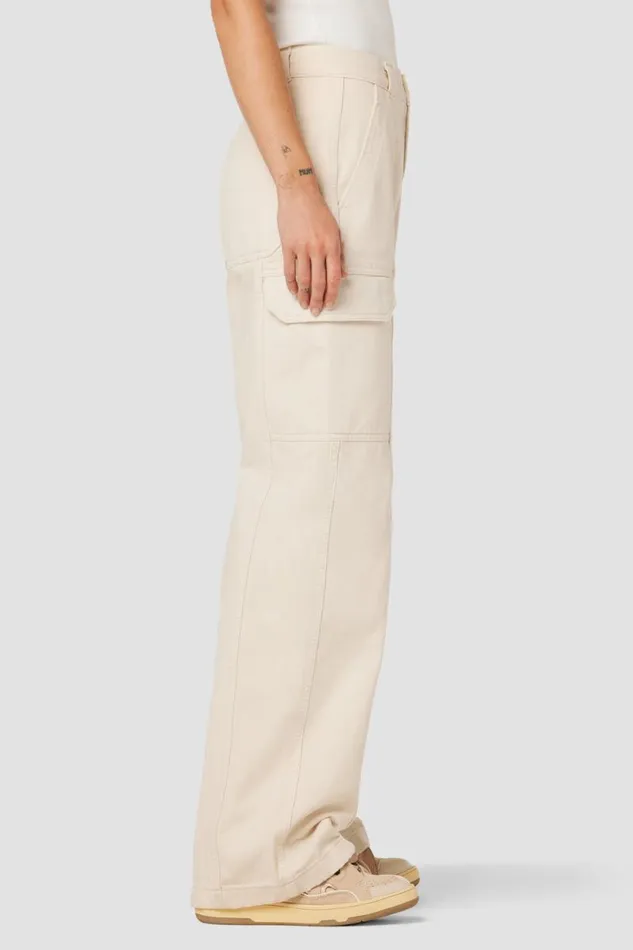 Cargo Women Hudson Jeans HighRise Wide Leg Cargo Great Egret Cargo Women Hudson Jeans HighRise Wide Leg Cargo Great Egret