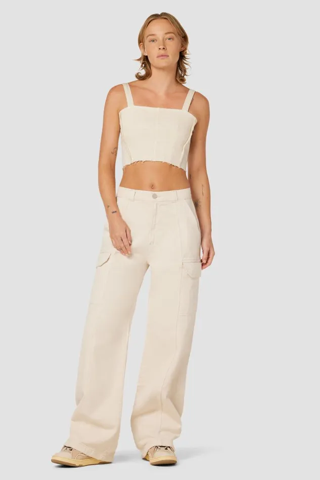 Cargo Women Hudson Jeans HighRise Wide Leg Cargo Great Egret Cargo Women Hudson Jeans HighRise Wide Leg Cargo Great Egret