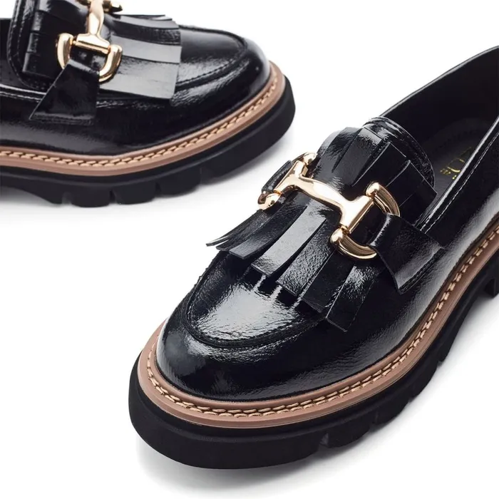 Casual Shoes Women Moda In Pelle Daniya Black Patent
