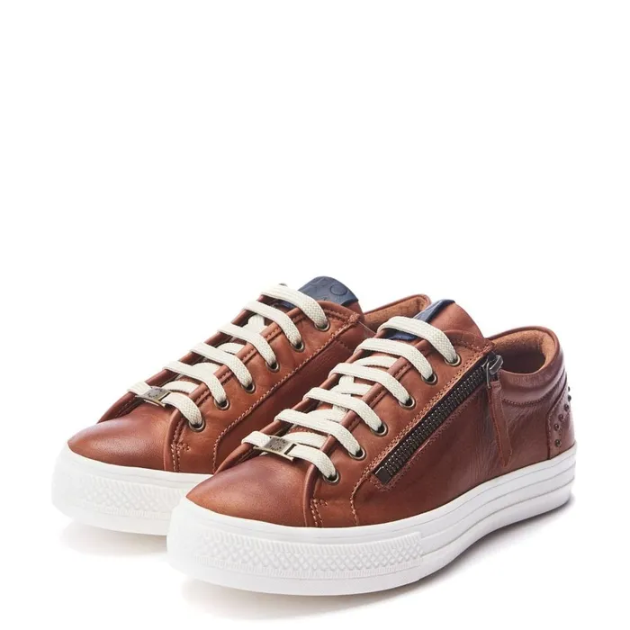 Casual Trainers Women Moda In Pelle Faxonn Tan Leather Casual Trainers Women Moda In Pelle Faxonn Tan Leather
