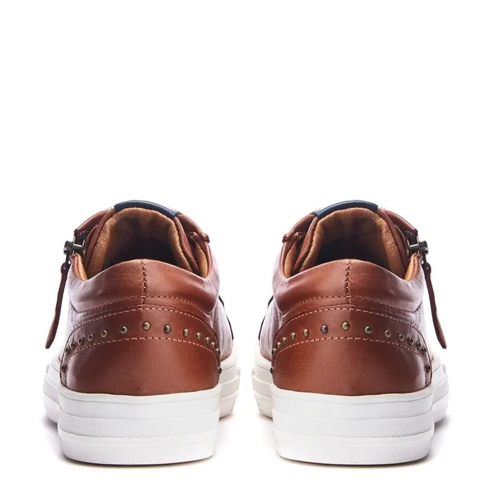 Casual Trainers Women Moda In Pelle Faxonn Tan Leather Casual Trainers Women Moda In Pelle Faxonn Tan Leather