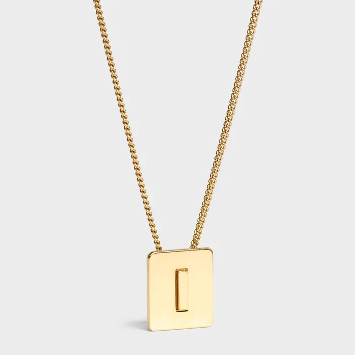 Celine Alphabet Alphabet I Necklace In Brass With Gold Finish 8211 Gold 8211 Women