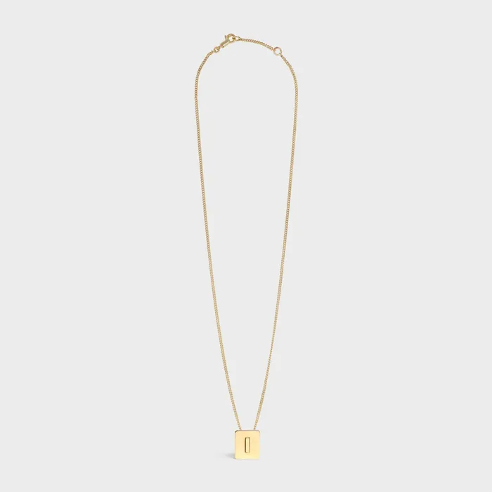 Celine Alphabet Alphabet I Necklace In Brass With Gold Finish 8211 Gold 8211 Women