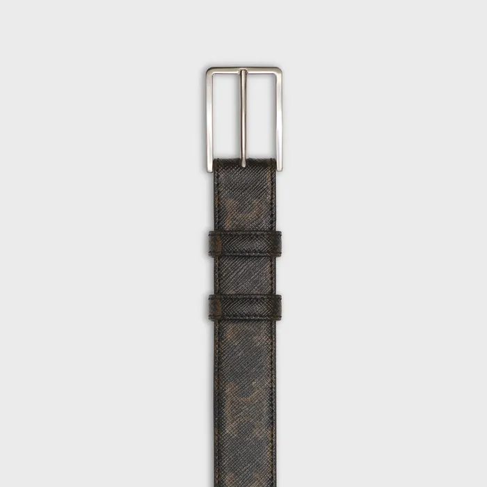 Celine Belts Medium Belt In Triomphe Canvas 8211 Tan 8211 Men