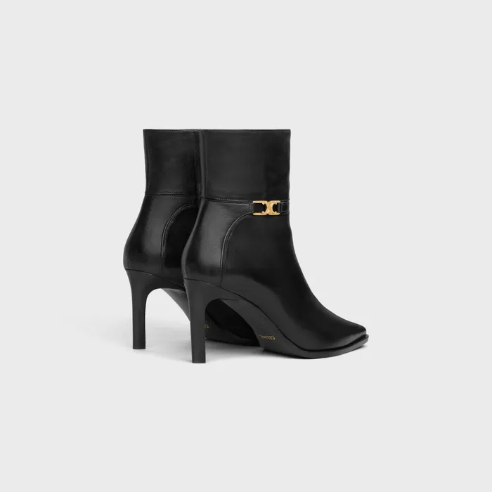 Celine Boots And Ankle Boots CELINE VERNEUIL ANKLE BOOT WITH TRIOMPHE In Calfskin 8211 Black 8211 Women