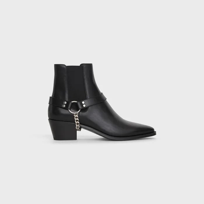 Celine Boots CELINE CAMARGUE Biker Chelsea Boot In Calfskin 8211 Black 8211 Men