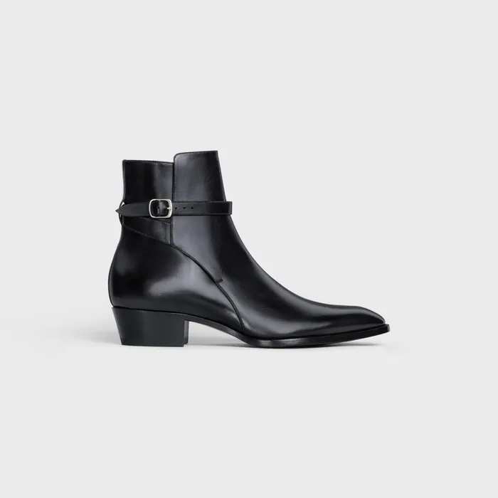 Celine Boots CELINE DRUGSTORE JODHPUR BOOT In Shiny Calfskin 8211 Black 8211 Men
