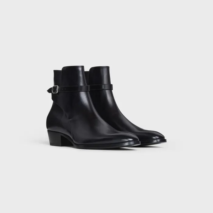 Celine Boots CELINE DRUGSTORE JODHPUR BOOT In Shiny Calfskin 8211 Black 8211 Men