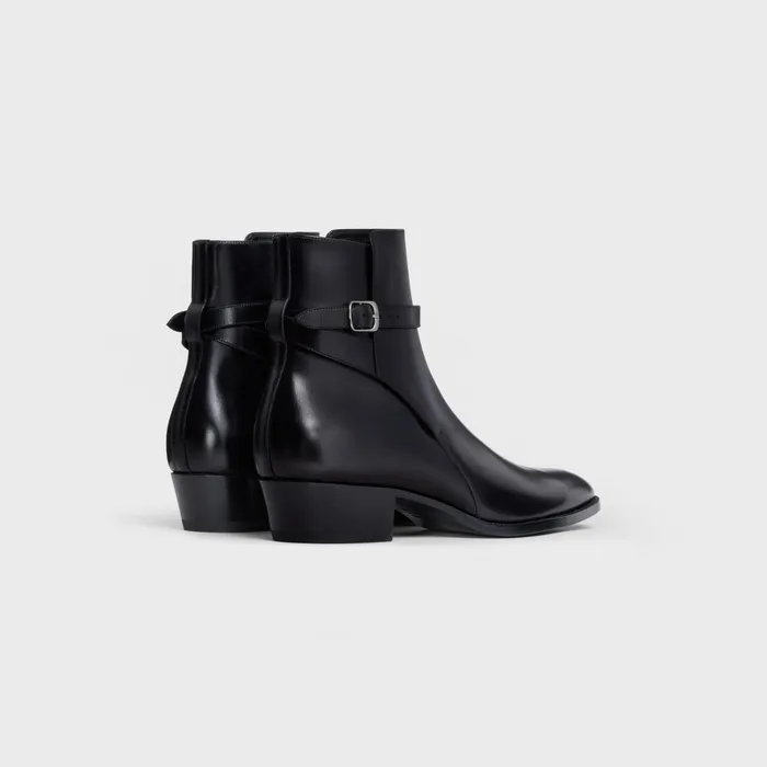 Celine Boots CELINE DRUGSTORE JODHPUR BOOT In Shiny Calfskin 8211 Black 8211 Men