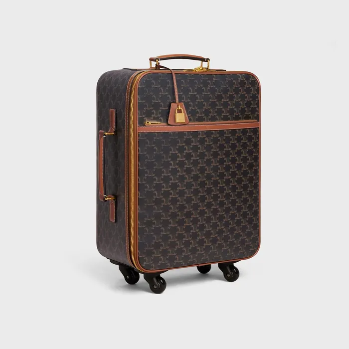 Celine Business And Travel Bags Small Trolley In Triomphe Canvas And Calfskin 8211 Tan 8211 Men Celine Business And Travel Bags Small Trolley In Triomphe Canvas And Calfskin 8211 Tan 8211 Men