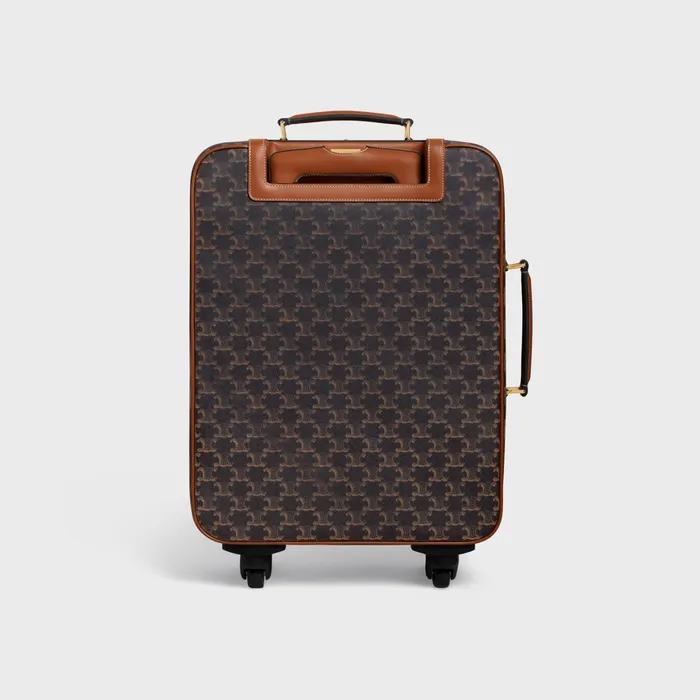 Celine Business And Travel Bags Small Trolley In Triomphe Canvas And Calfskin 8211 Tan 8211 Men Celine Business And Travel Bags Small Trolley In Triomphe Canvas And Calfskin 8211 Tan 8211 Men