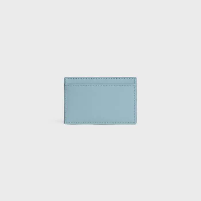 Celine Card Holders CARD HOLDER CUIR TRIOMPHE IN SHINY CALFSKIN 8211 California Blue 8211 Women Celine Card Holders CARD HOLDER CUIR TRIOMPHE IN SHINY CALFSKIN 8211 California Blue 8211 Women