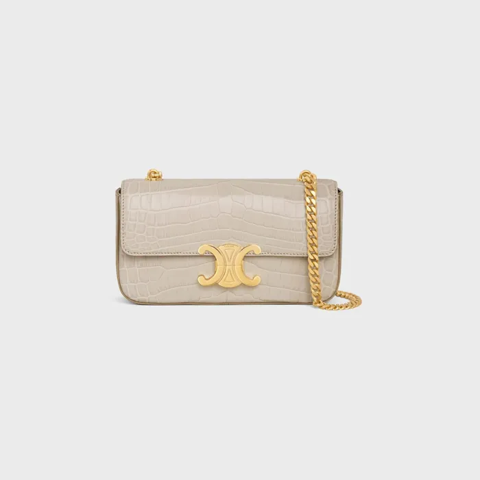 Celine Claude CHAIN SHOULDER BAG CLAUDE In Niloticus Crocodile 8211 Trench 8211 Women