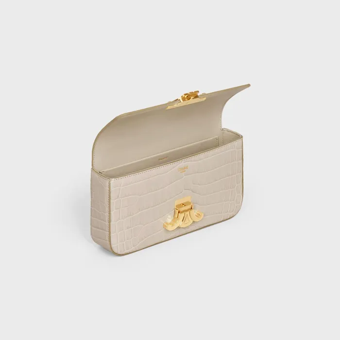 Celine Claude CHAIN SHOULDER BAG CLAUDE In Niloticus Crocodile 8211 Trench 8211 Women Celine Claude CHAIN SHOULDER BAG CLAUDE In Niloticus Crocodile 8211 Trench 8211 Women