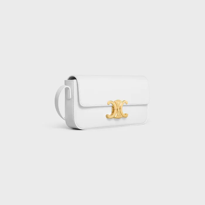 Celine Claude SHOULDER BAG CLAUDE In Shiny Calfskin 8211 Arctic White 8211 Women Celine Claude SHOULDER BAG CLAUDE In Shiny Calfskin 8211 Arctic White 8211 Women